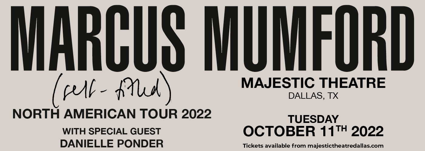 Marcus Mumford: Fall 2022 North American Tour with Danielle Ponder at Majestic Theatre Dallas
